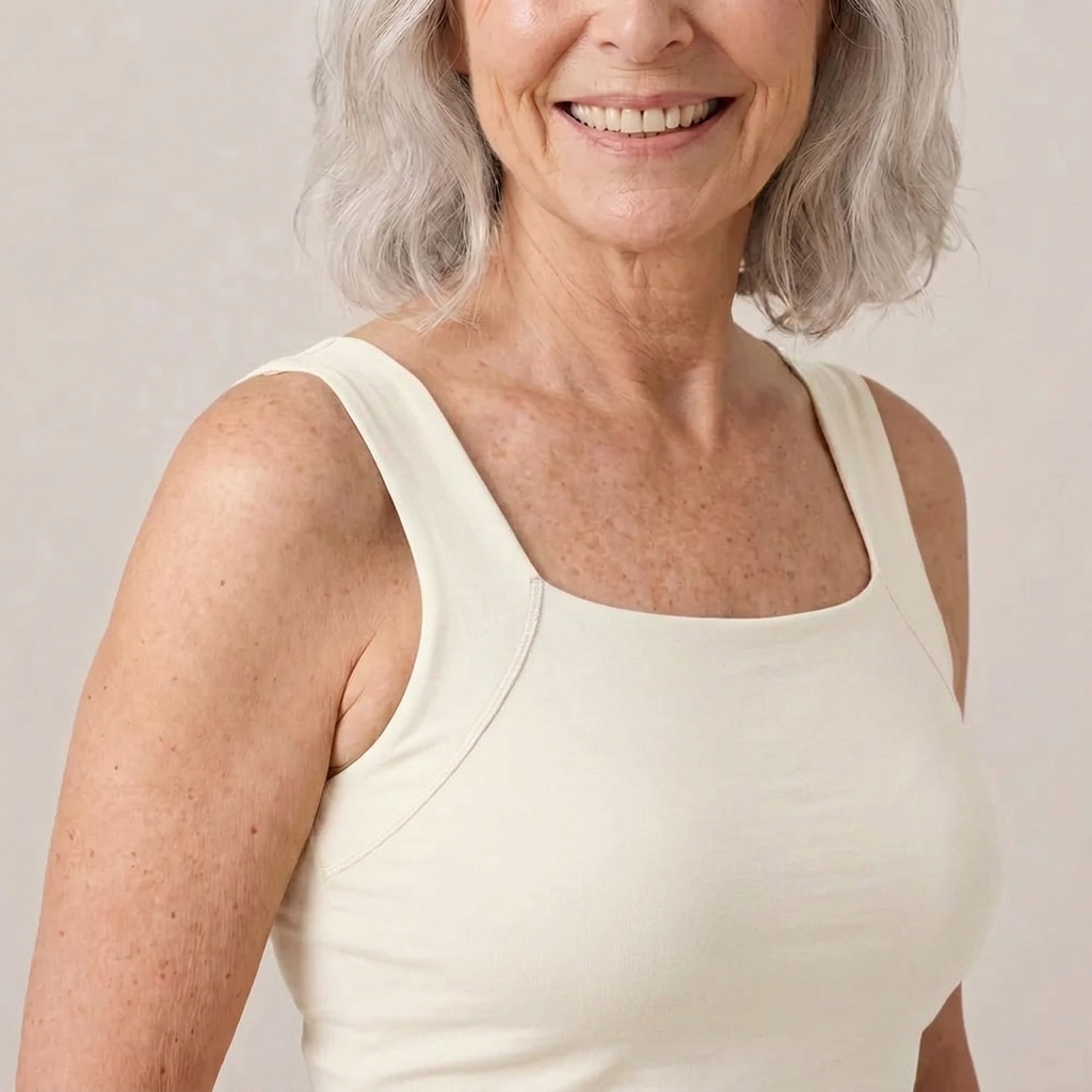 Oriana Comfort Bra Tank - White