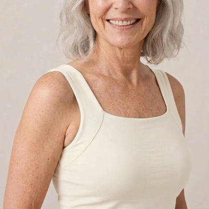 Oriana Comfort Bra Tank - White